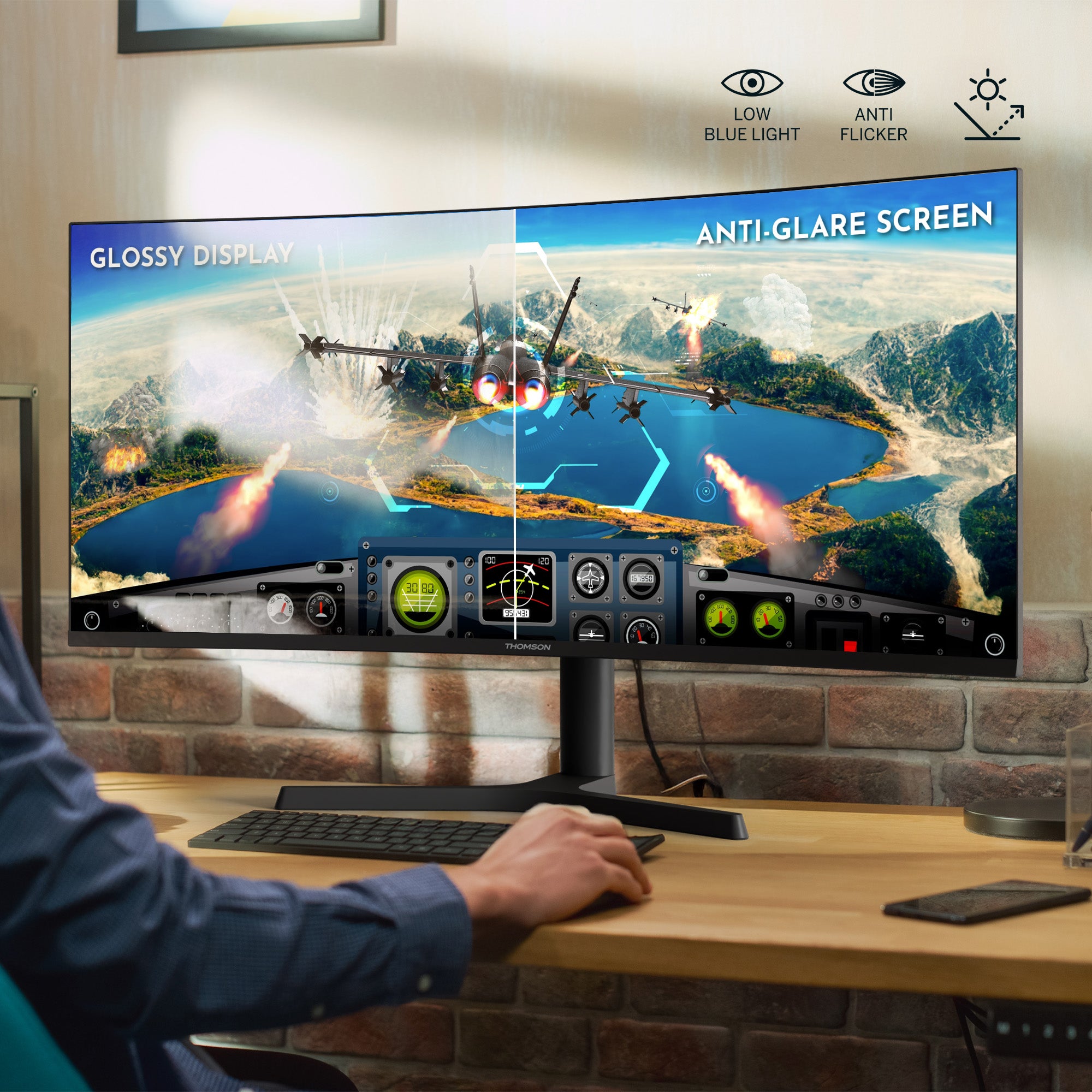 Thomson Gaming Monitor 34" WQHD Curved