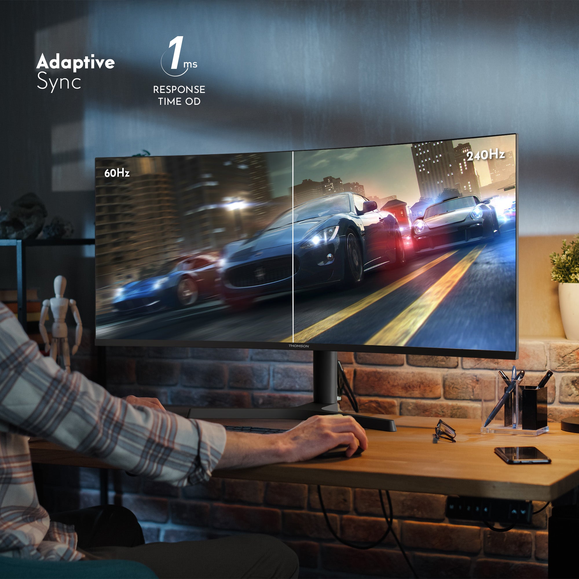 Thomson Gaming Monitor 34" WQHD Curved