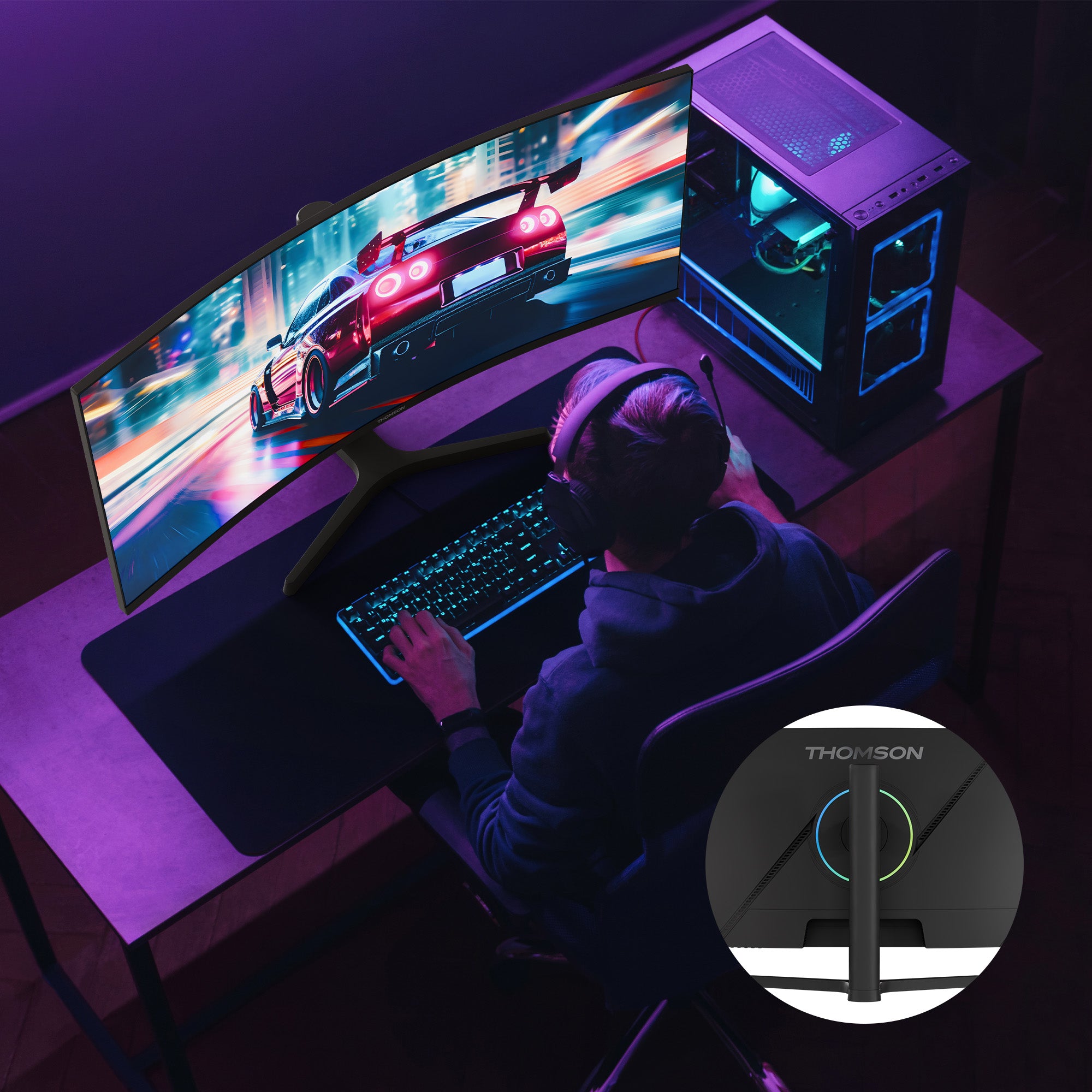 Thomson Gaming Monitor 34" WQHD Curved