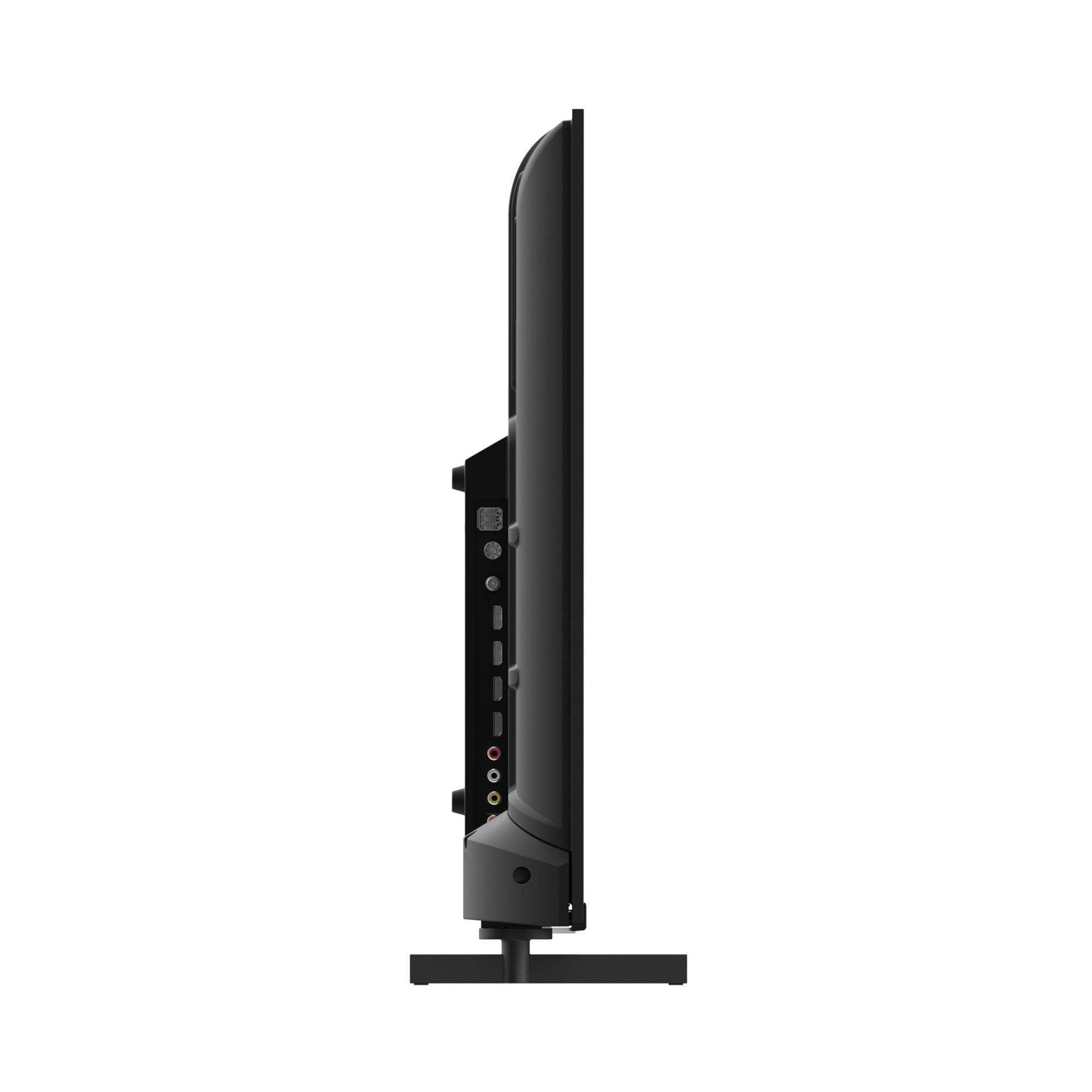 Black  Thomson TV side view on a white background